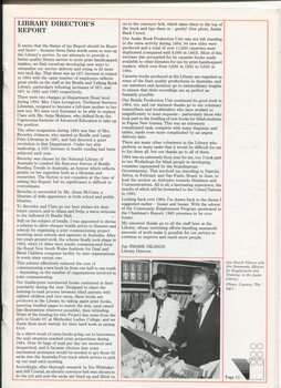 Library Director's Report and photo of Jan Smark Nilsson with Minster Jim Simmonds