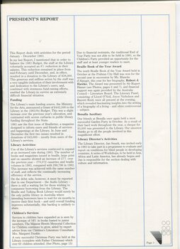 President's Report of the activities undertaken throughout the year