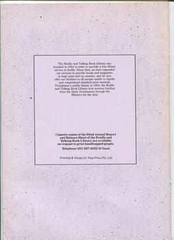 Brief history of library and information on how to obtain cassette copies of this report