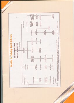 Organisational chart with hierachy and position titles shown