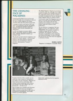Changes that have occurred over time to audio magazines
