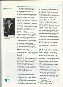 Chairman's report with portrait of John Cockayne