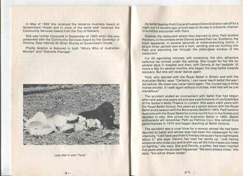 Brief history of Phyllis Gration and the Lady Nell Seeing Eye Dog School, image of Lady Nell III and story of Patti Gration (nee Cox)
