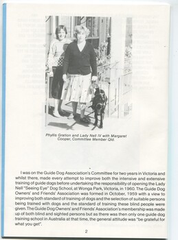 Image of Phyllis Gration and Margaret Cooper and overview of the history of Lady Nell