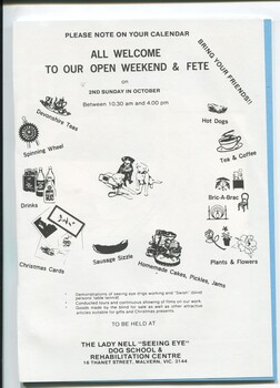 Poster for Open Weekend and Fete