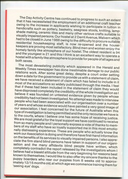 President's report on recent events affecting the school