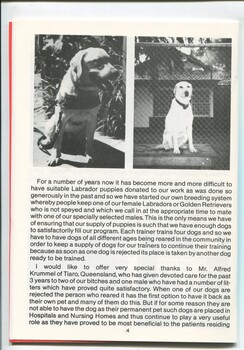 President's report on recent events affecting the school and images of Labradors
