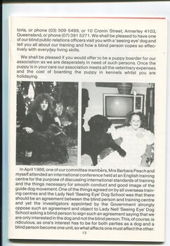 President's report on recent events affecting the school and images of Lisa Gration and another female with dogs