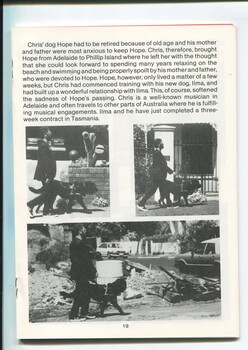 President's report on recent events affecting the school and images of Chris and new dog Ilma