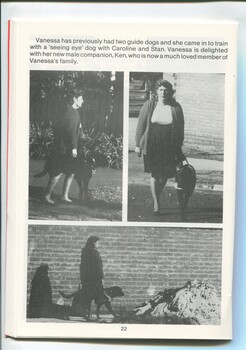 Image of Vanessa and her seeing eye dog