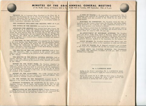 Minutes of Annual General Meeting