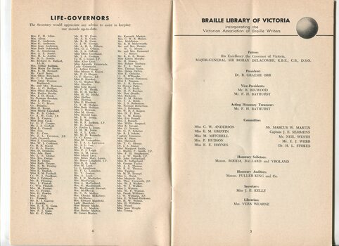 List of Life Governors and Office Bearers