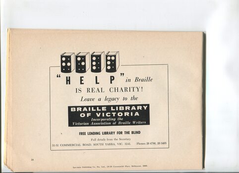 Advertisement for leaving a legacy to the library