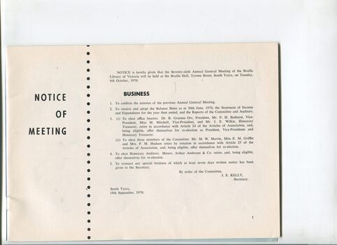 Notice of Annual General Meeting with agenda
