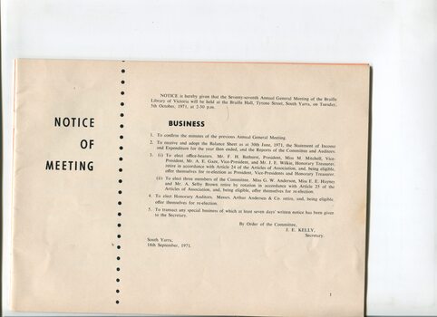Notice of Annual General Meeting with agenda