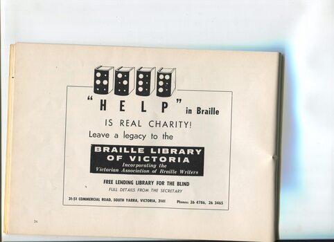 Advertisement for leaving a legacy to the library