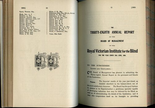 List of Life Governors and Board of Management report to public subscribers and Life Members