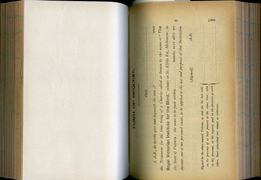Form of Bequest for potential donors