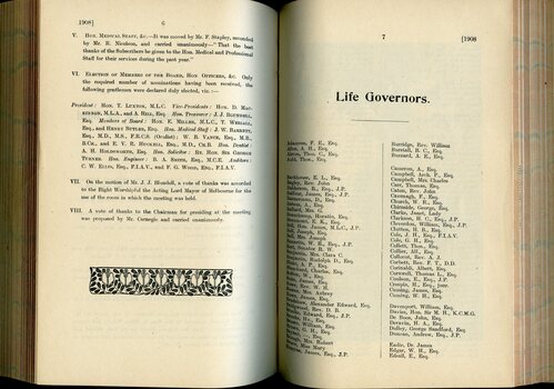 Minutes from the Annual General Meeting and Cumulative list of Life Governors
