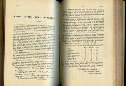 Report of the Musical Director to the Board of Management