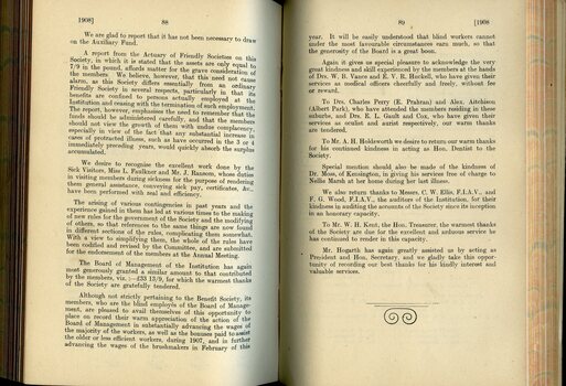 Annual report of the Blind Workers' Sick Benefit Society