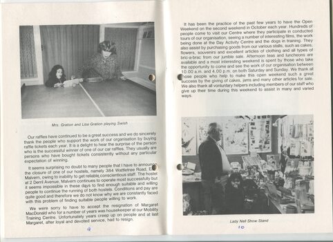 Annual President’s Report from Mrs Phyllis Gration and images of Phyllis and Lisa Gration and Lady Nell show stand