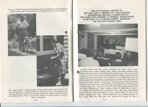 Image of Kevin with Yvania and Betty Harbler with Beth and Minutes from the Annual General Meeting in Queensland