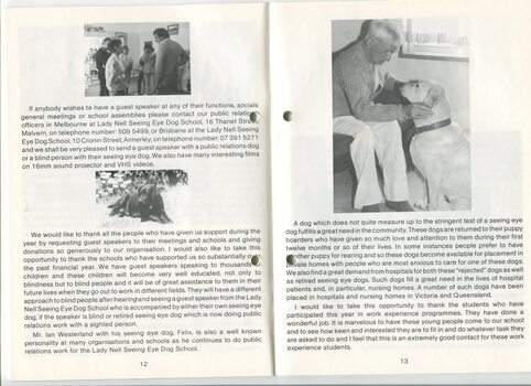 Annual President’s Report from Mrs Phyllis Gration