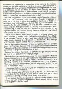 Annual President’s Report from Mrs Phyllis Gration