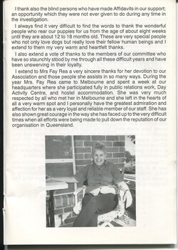 Annual President’s Report from Mrs Phyllis Gration