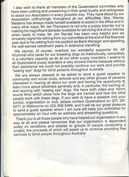 Annual President’s Report from Mrs Phyllis Gration