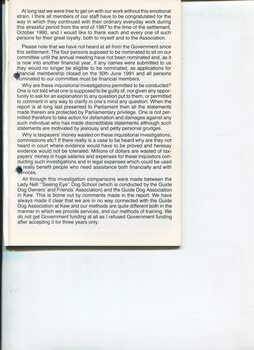 Annual President’s Report from Mrs Phyllis Gration