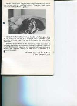 Annual President’s Report from Mrs Phyllis Gration