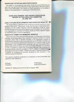 Guide Dog Owners and Friends Association Annual Report