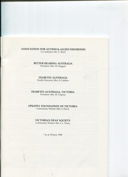 Associations working within the centre and contact names