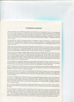 Chairman's report of events throughout the year