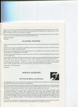 Report from the Illawarra Troupers and Service Agencies: Better Hearing Australia