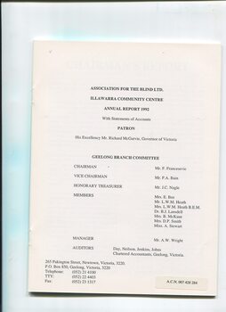 Listing of office bearers and honorary Patron