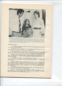 Chairman's report and image of Lesley Courtney with Peter Davidson and Jackie Lane