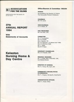Listing of Office bearers and honorary Patron