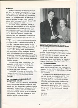 Chairman's report with images of Maureen Davey and Steve Moneghetti