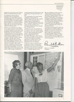 President's report with image of Paul Cullen, Judi Booth and Connie Sinclair