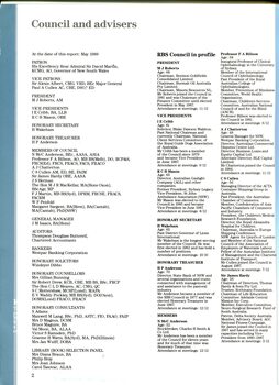List of Council and office bearers with brief profile of Council