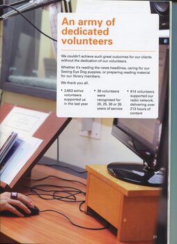 Volunteer statistics across the organisation