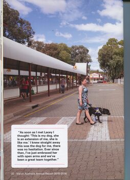 Profile and image of Lizzey D'Sylva-Clark and guide dog Lacey
