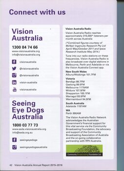 Contact information on various platforms and listing of radio network call signs