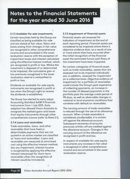 Notes to the Financial Statement 