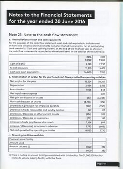 Notes to the Financial Statement 