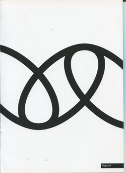 Three interlinking cylinders with hemispherical ends (Vision Australia logo)
