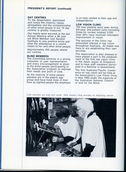 President’s report with image of two women doing ceramic tiling